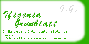 ifigenia grunblatt business card
